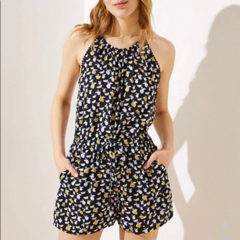 NWOT LOFT Lemon Lover Romper